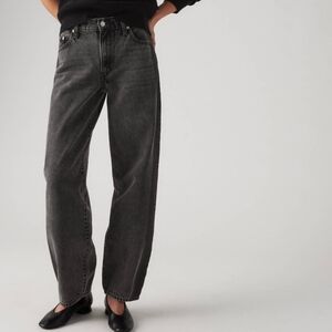 Levi's Baggy Dad Jeans Washed Black Size 25